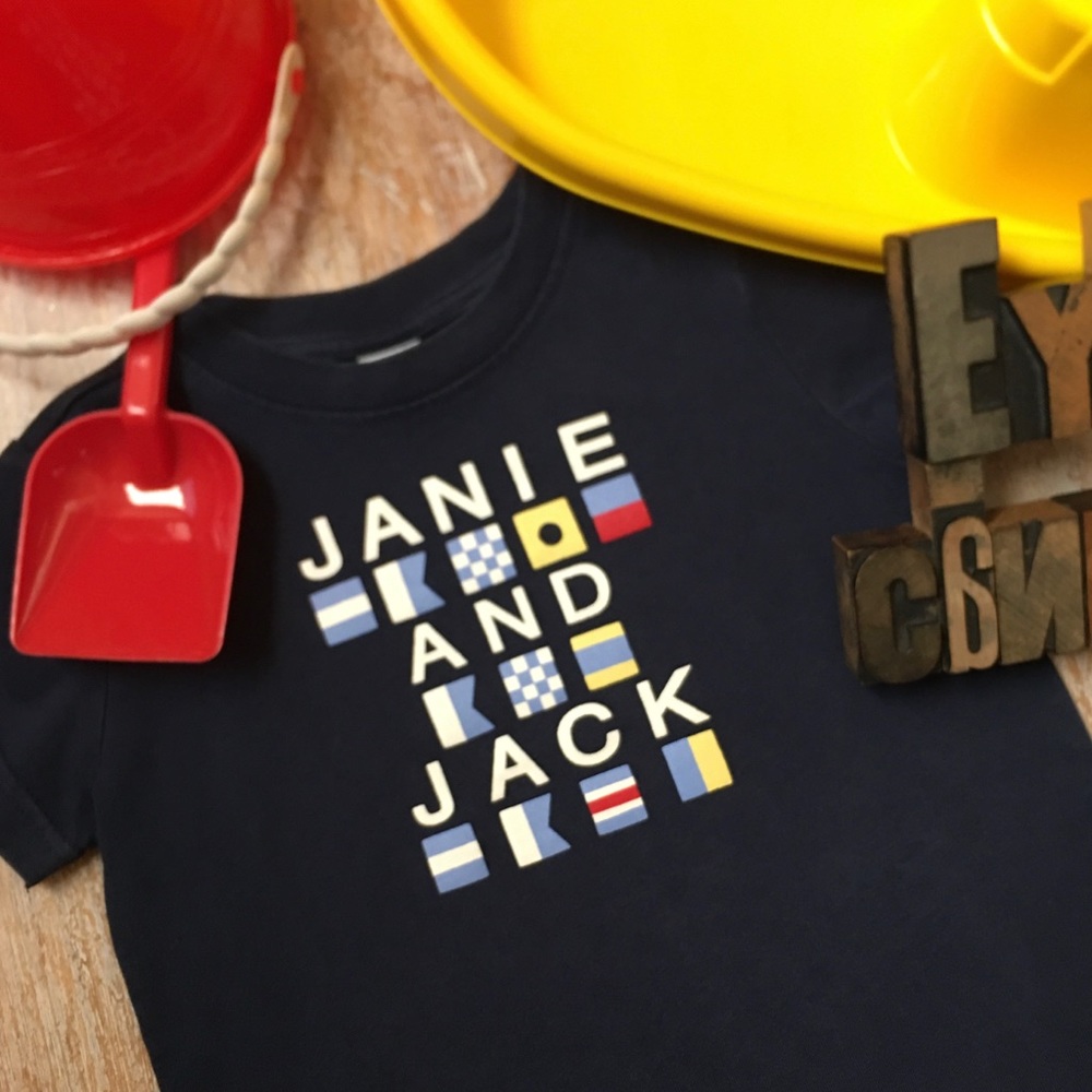 JANIE and JACK Nautical S/S T-Shirt in Navy